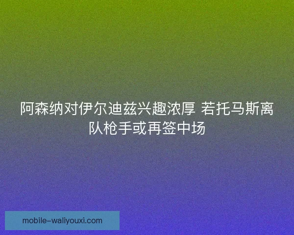 阿森纳对伊尔迪兹兴趣浓厚 若托马斯离队枪手或再签中场